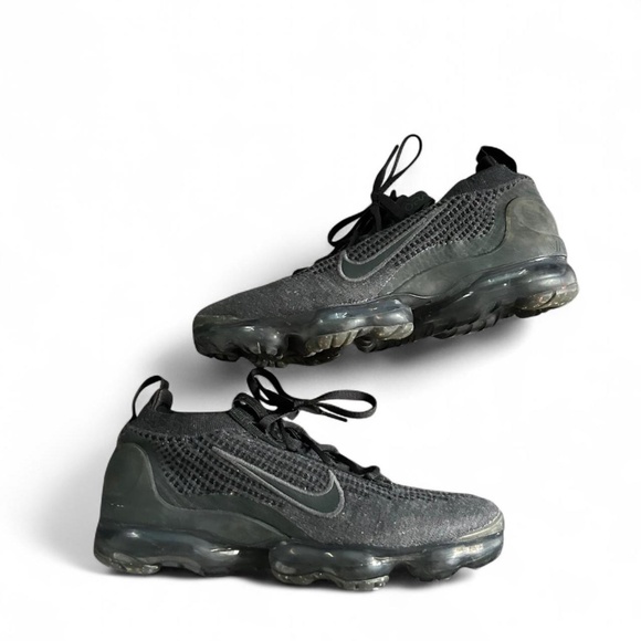 Nike Vapormax 2021 flyknit FK "Triple Black" sneaker trainers #sneakers size 8 - Picture 1 of 5